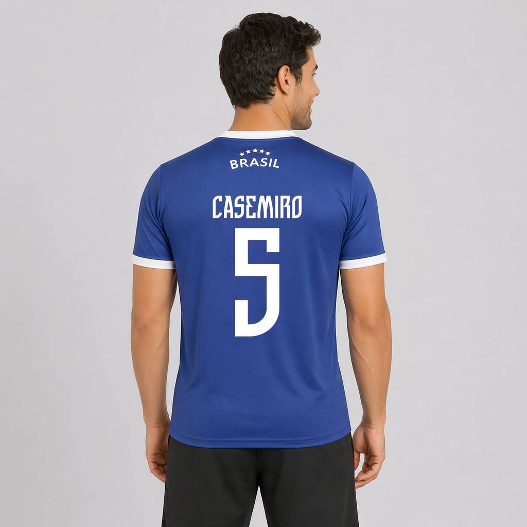 Camisa Brasil Canarinho Azul 5 Casemiro