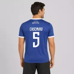 Camisa Brasil Canarinho Azul 5 Casemiro