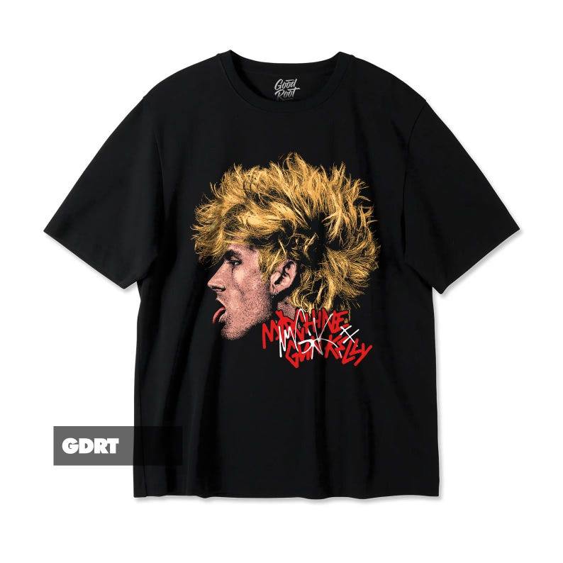 Music.Soul Camiseta Unissex Machine Gun Kelly Lost Americana Tour Estampa Moderna Confortável Premium Atemporal Casual