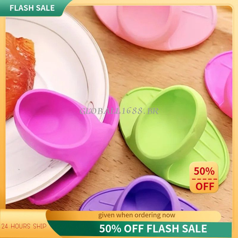 { Estoque Pronto } 10/2 Pcs Silicone Isolado Dedo Cobre Forno Microondas Luvas Isoladas Resistente A Altas Temperaturas
