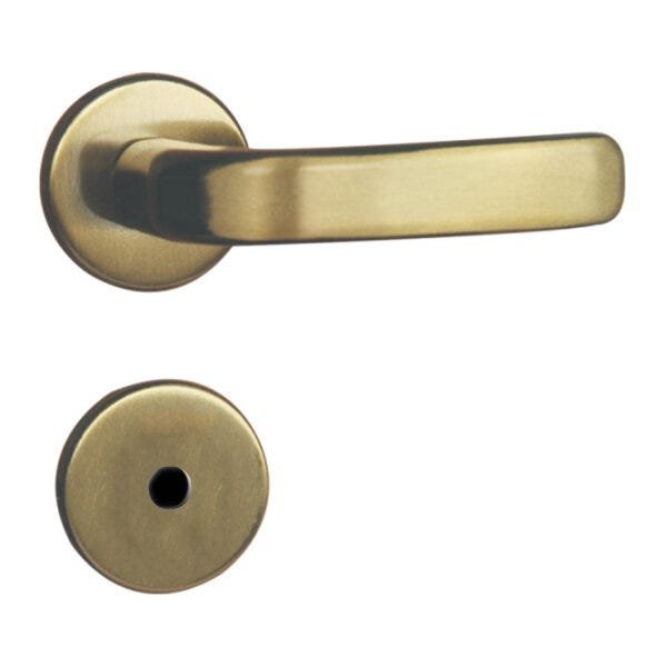 Fechadura para Banheiro Roseta Aço MGM Stilo Rosa/Bronze Latonado Banheiro
