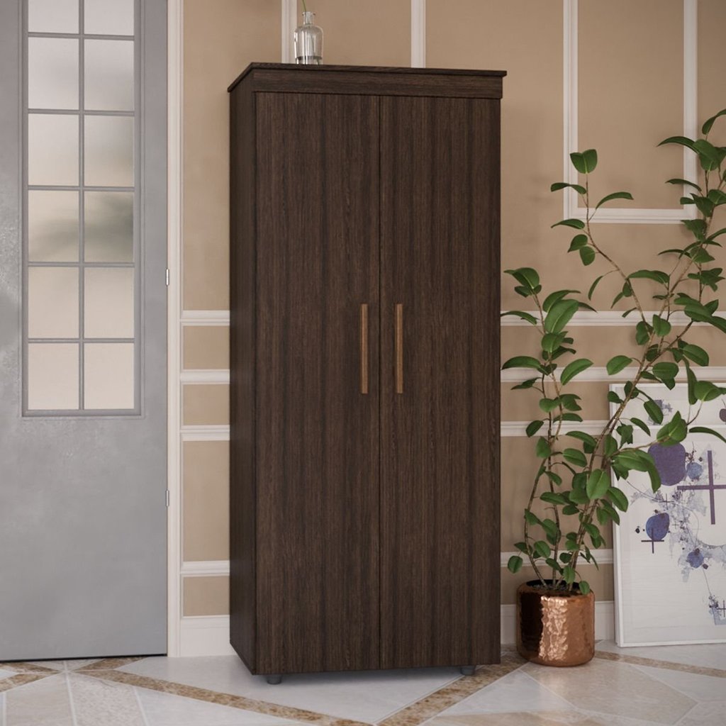 Armário Multiuso Escritório 2 Porta 4 Prateleiras 1 Gaveta Advantage Marrom/Capuccino Wood Capuccino