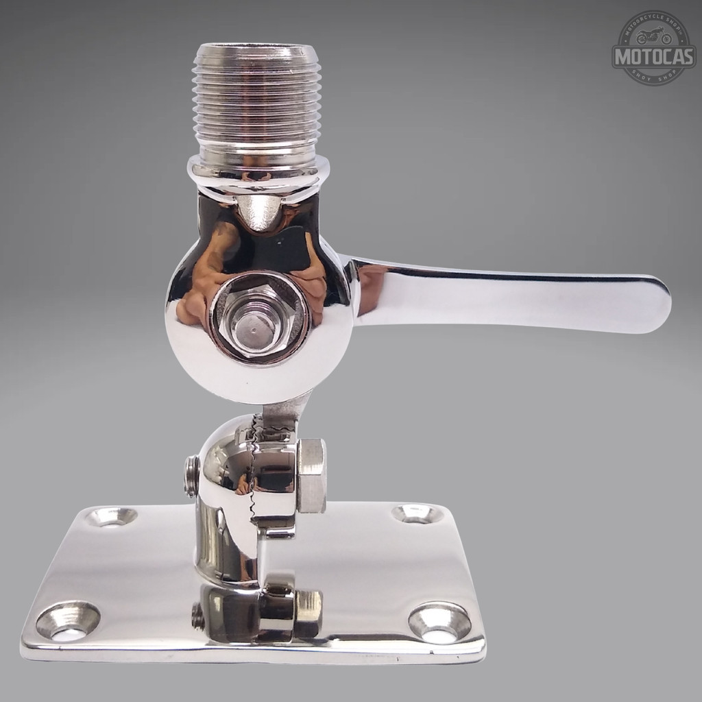 Base Suporte Articulado Fixação Antena Vhf Aço Inox 316 Barco Lancha Universal