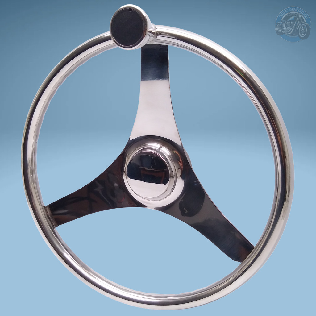 Volante Náutico Knob Giratório Para Barcos Veleiros Lancha Aço Inox 316 Universal