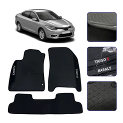 Jogo de Tapete Emborrachado para Fluence Todos os Anos Kit Automotivo Premium