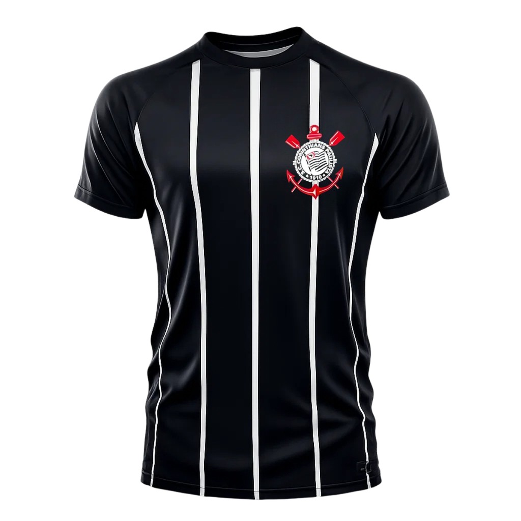 Camiseta Masculina Corinthians Raglan Listrada Licenciada