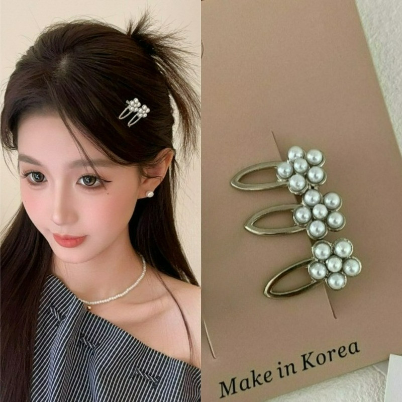 1/2 Pçs Coreano Frisado Flor Grampo De Cabelo Pequeno Lado Hairpin Elegante Headwear