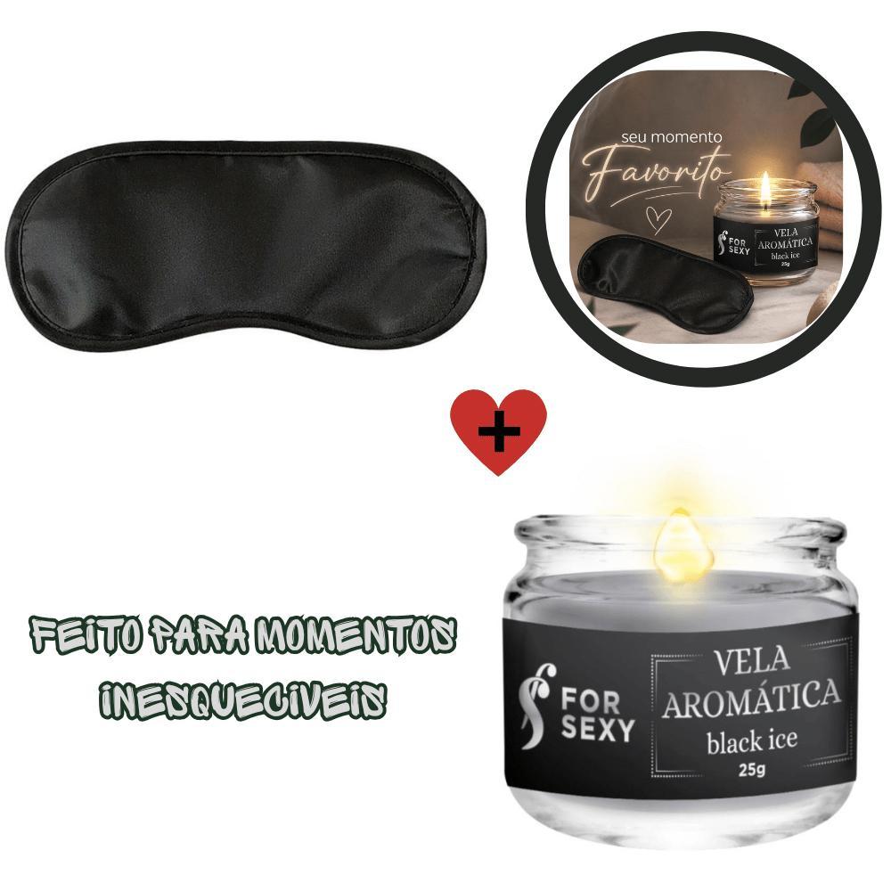 Kit Sensações Vela Aromática + Venda Confortável para Noites Especiais