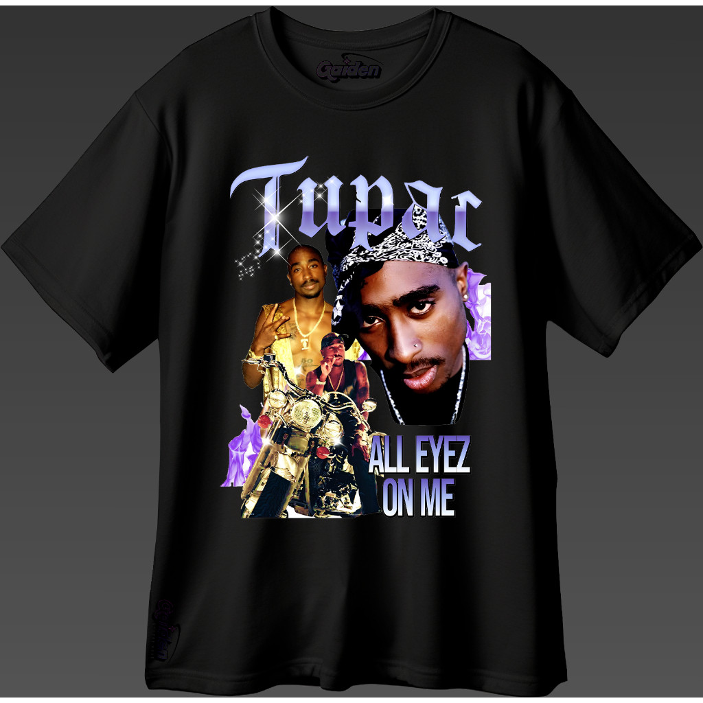 Camisa 2Pac Tupac Shakur Camiseta All Eyez On Me Lançamento HipHop Rap - Camiseta Lisa Preto