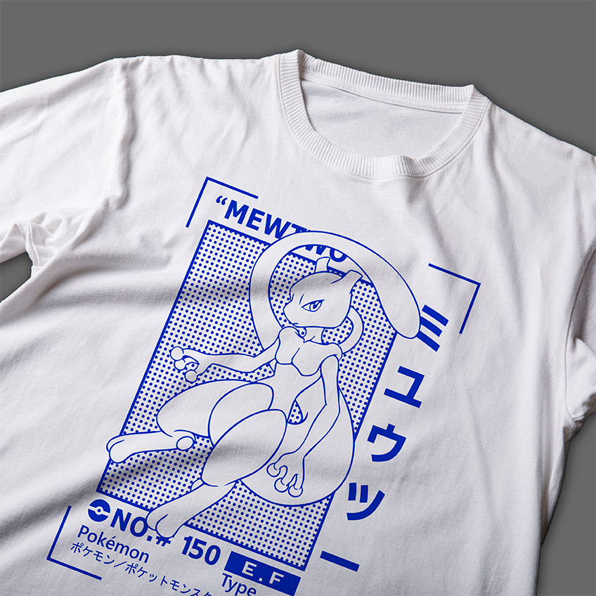 Camisa Pokemon Camiseta Pokemon Mew Two 2 Ash anime Camiseta Unissex