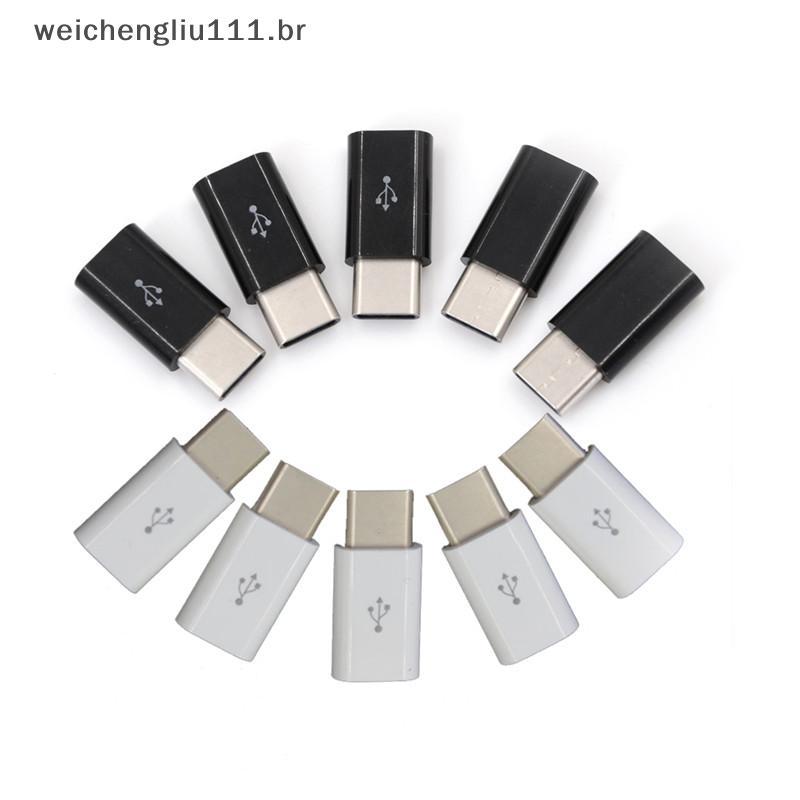 # weicheng 5pcs Conector Macho USB Tipo C Para Micro 3.1 Conversor Ferramenta Adaptadora-.