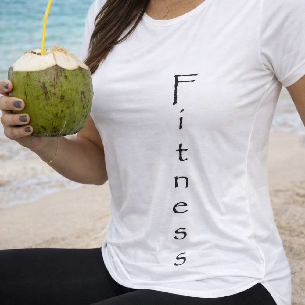 Blusa Feminina Com Manga baby Long Line Esportiva Leve Básica Respirável