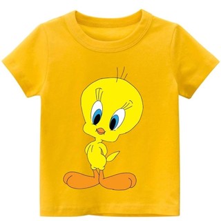 Camiseta Infantil Estampada Piu Piu Divertida Menino Menina 100% Algodão Confortável Dia a Dia Estilosa Escolar