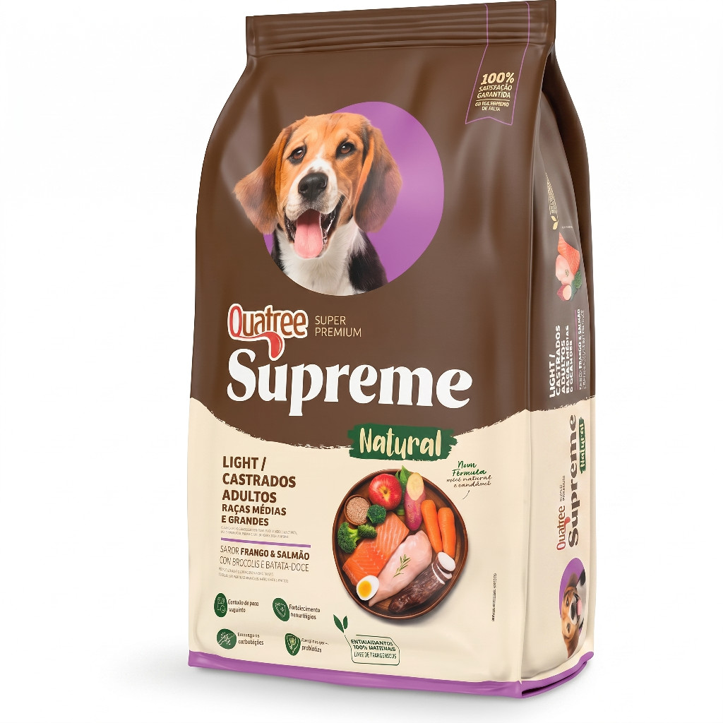 Ração Quatree Supreme Light Cães Castrados RMG 15kg