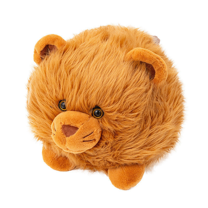 Yangzhou cabeça de leão redonda pequeno leão boneca pingente brinquedo de pelúcia cabeça de leão boneca menina saco chav
