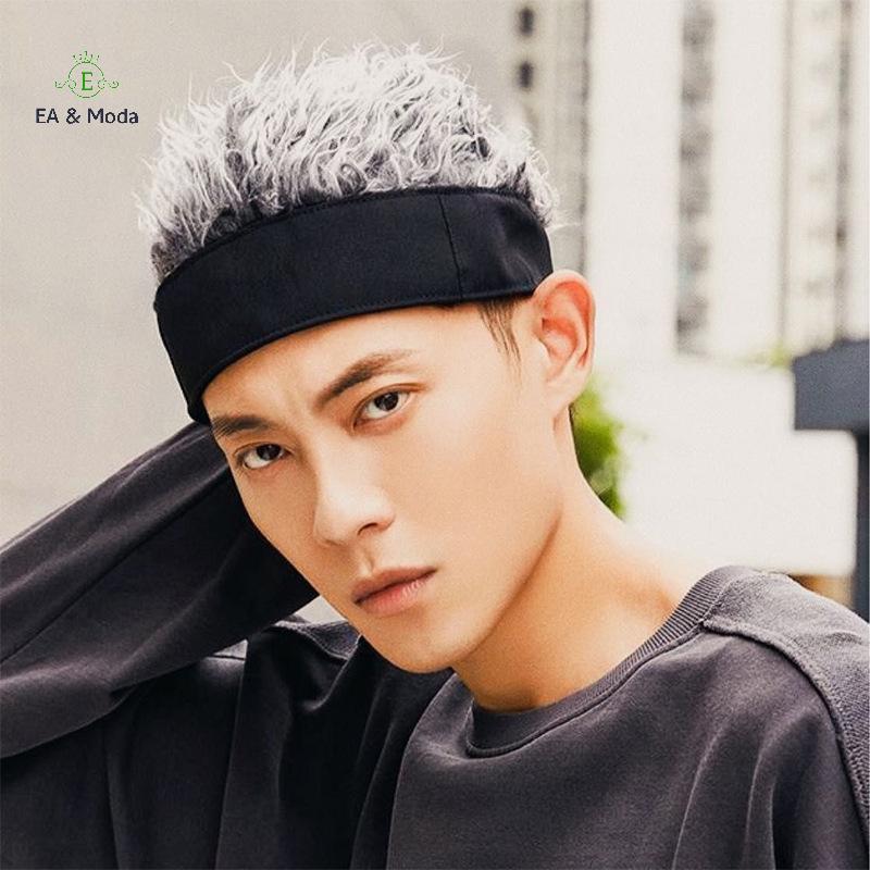 EA & Moda Diversão Bonés De Cabelo Curto Masculino Feminino Hip Hop Gorro Peruca Chapéu Respirável Macio Beisebol Para E