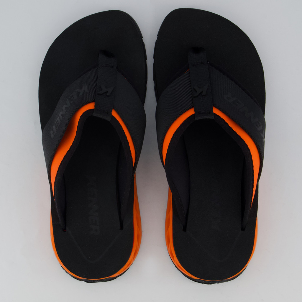 Chinelo Kenner Rakka Sport Preto e Laranja