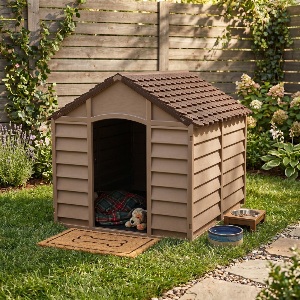 Casinha para Cachorro Extra Grande Anti UV Impermeável Fácil Montagem Starplast — imagem 2 de 2