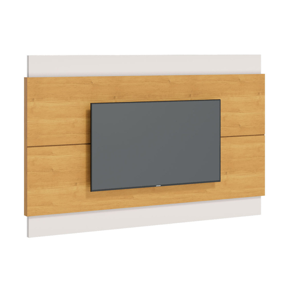 Painel Suspenso Aéreo para Parede Sala TV 60 Polegada Classic Nature com Off White - Imcal Móveis