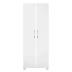 Armário Estante Multiuso Moderno Compacto para Lavanderia 2 Portas Vitium Branco - MoveisAqui