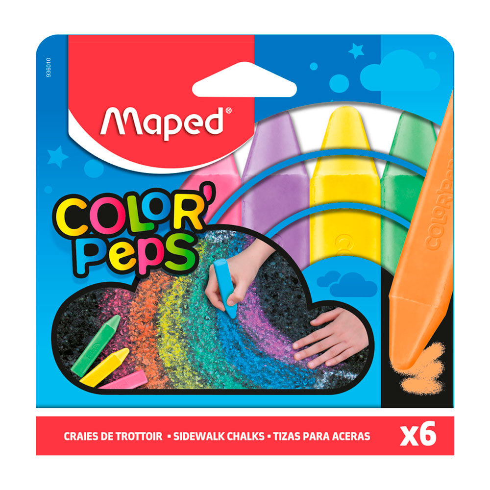 Giz de Cera de chão Color'Peps 6 cores 936010 Maped