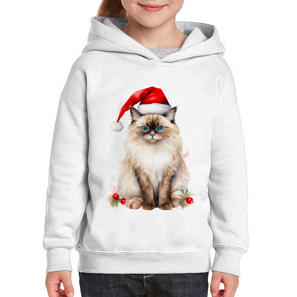 Moletom Infantil Gato Natalino Blusa Frio