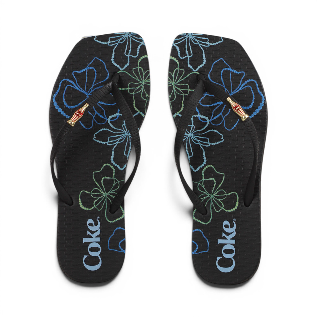 Chinelo Coca Cola Square Imola Preto - Feminino