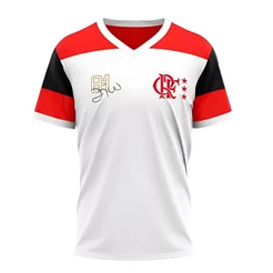 Camisa Flamengo Masculina Zico 81 Branca Oficial Licenciada