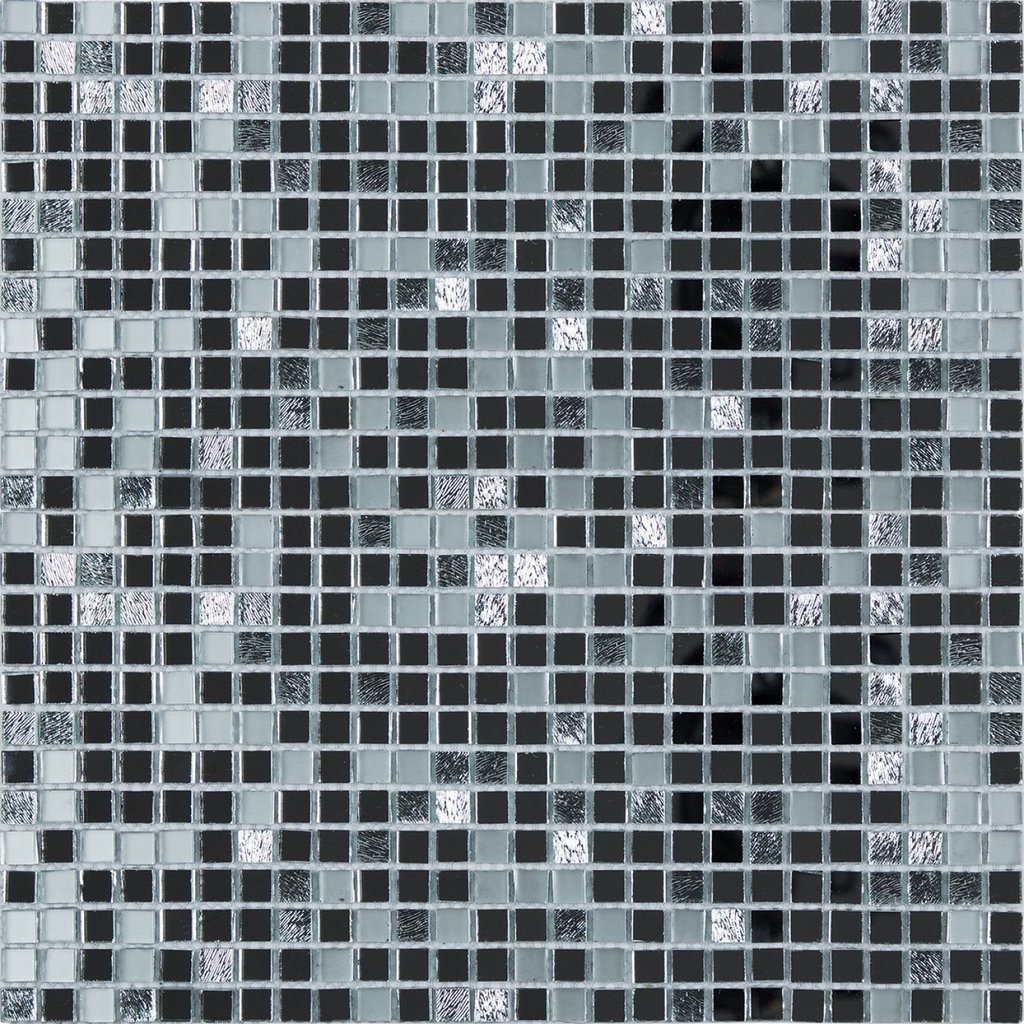 Pastilha de Vidro Espelhada de 30cm X 30cm Rende  Glass Mosaic Silver