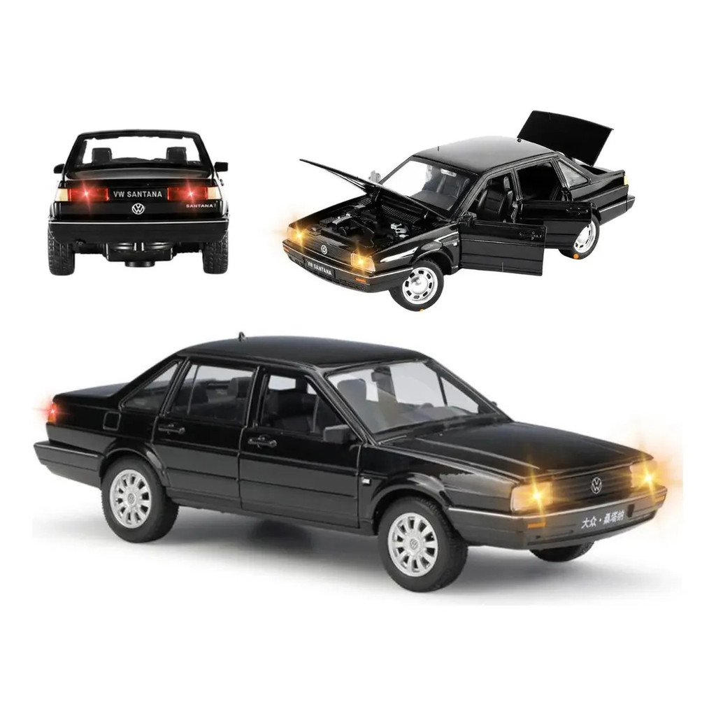 Miniatura Vw Santana Colecionável Luz Som Portas Abrem 15cm