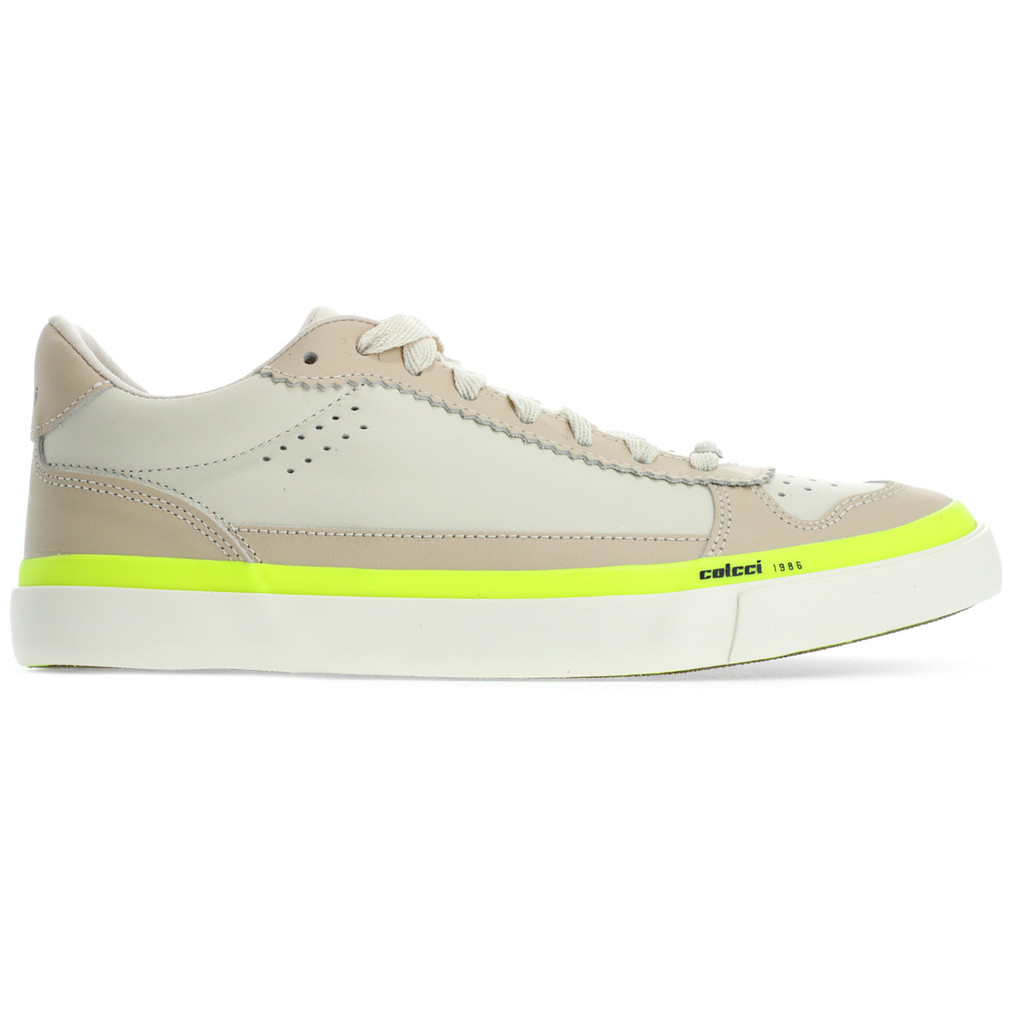 Tênis Colcci 001 Leather Bege e Amarelo - Feminino