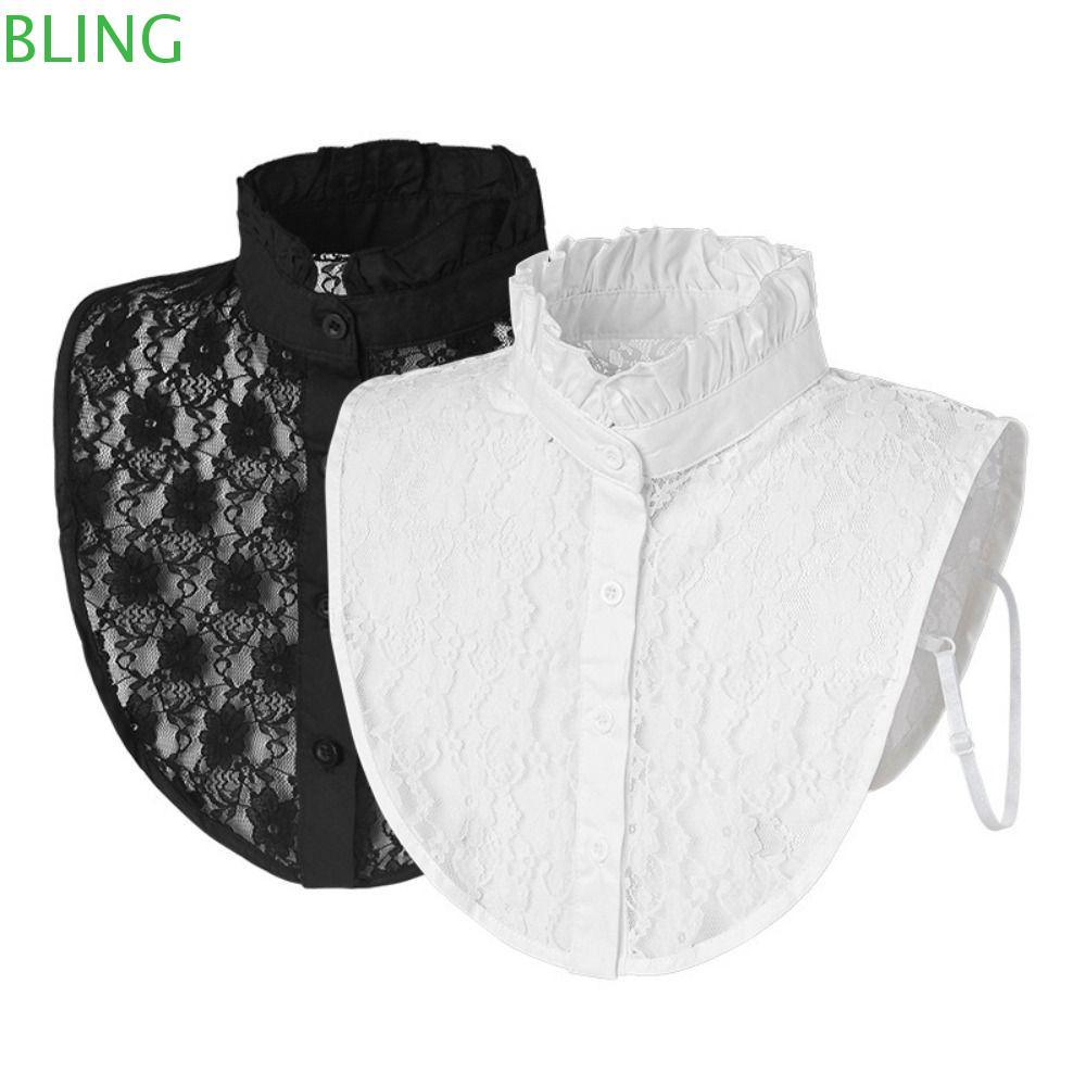 BLING Colar Falso , Destacável Preto Branco , Acessório De Roupas Decote De Renda Feminino Meninas