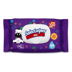 TOALHAS UMEDECIDAS SELECTWIPES BASIC ROXO 100 COM TAMPA