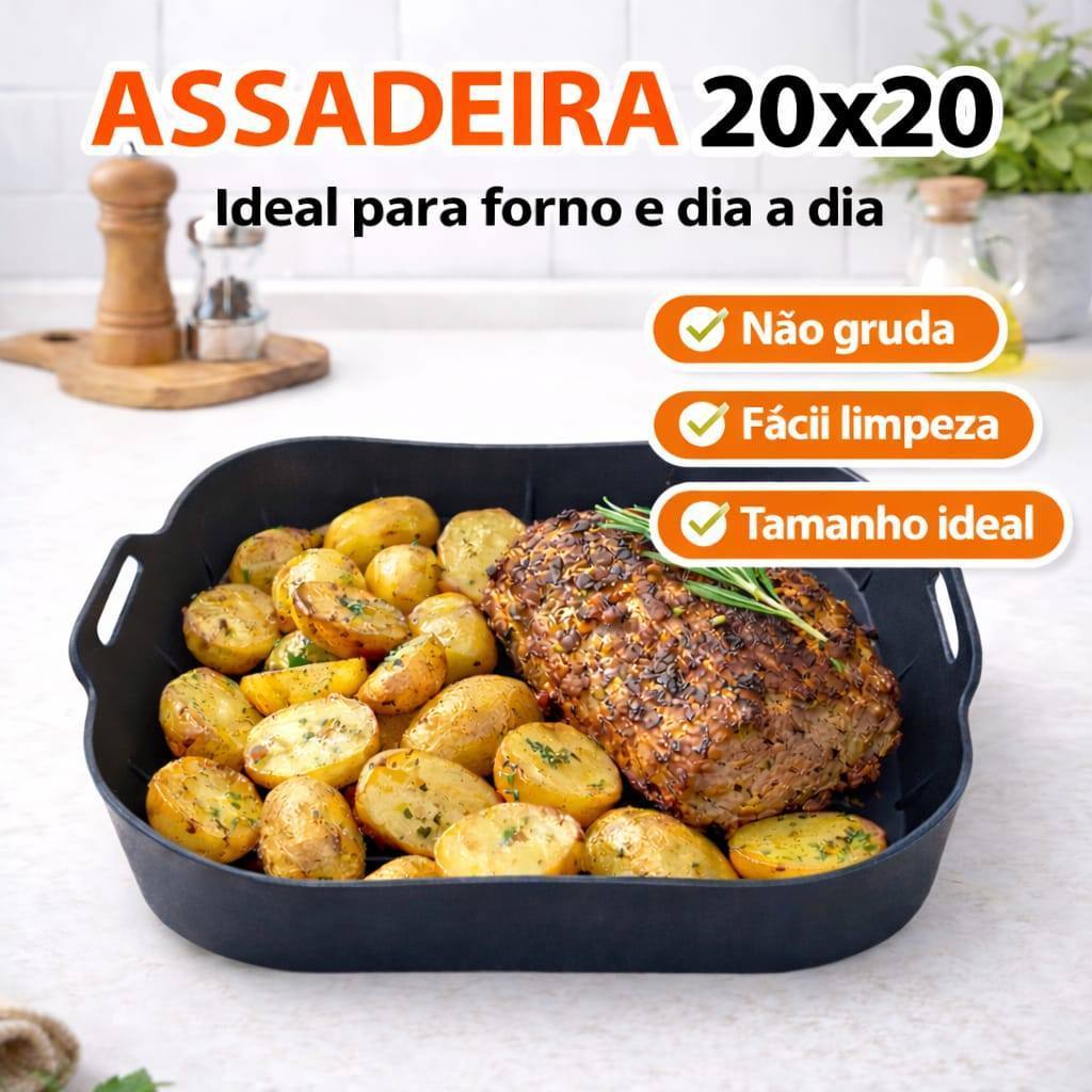 Forma Quadrada  de Silicone Antiaderente Reutilizável Ideal para Air Fryer  fácil de limpar