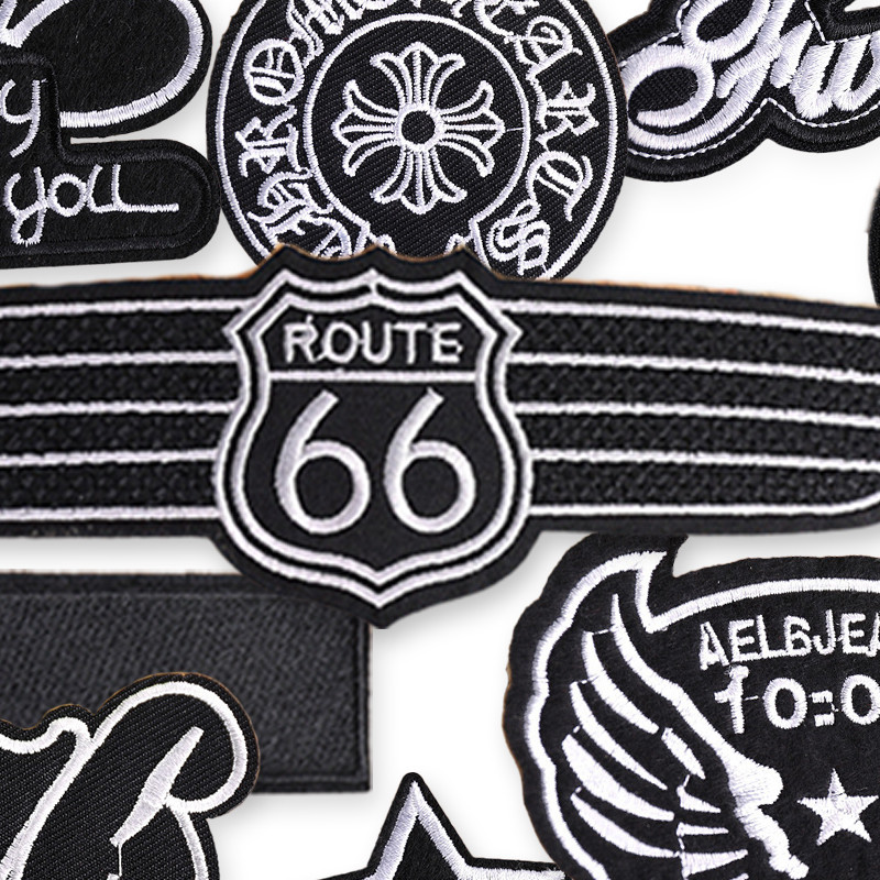 Detalhes do 11 Pçs Preto Menino Ferro Em Remendos Para Roupas Jaqueta Bordada Parches Jeans Adesivos Lote Crianças Letras Mochila Co