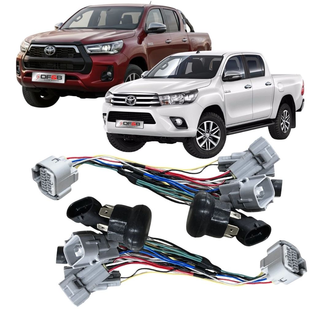 Par Plug Chicote Farol Led Toyota Hilux 2016 2017 2018 2019 2020 2021 2022 2023 2024 2025 2026