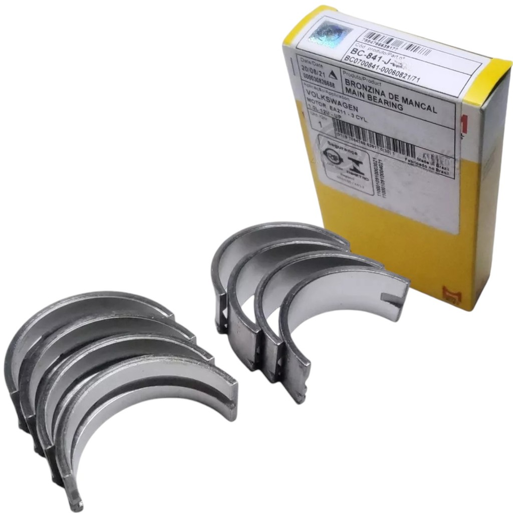Bronzina De Mancal Casquilho Fixo Mahle Vw Voyage Fox Gol G7 G8 Polo Up Msi 1.0 12v Ea211 Aspirado