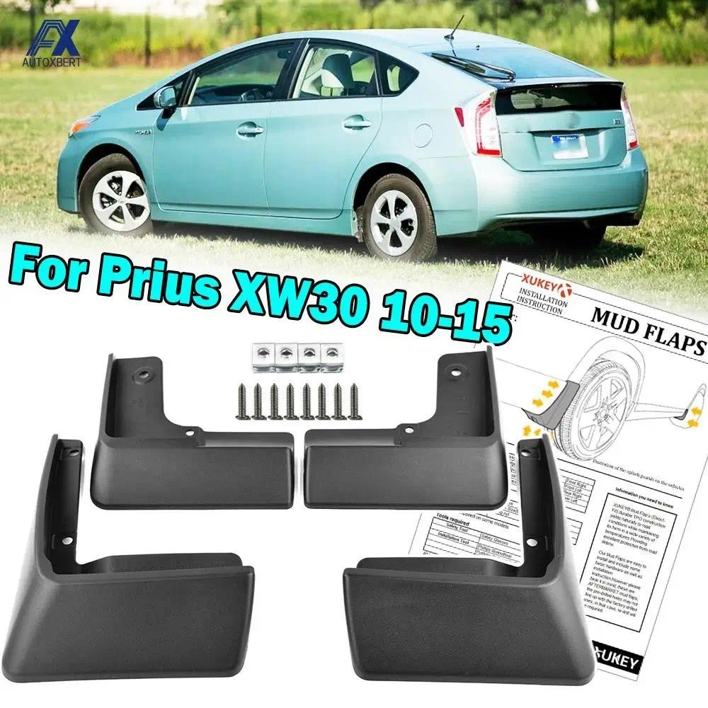 4 Pçs Pára-Lamas Do Carro Para Toyota Prius XW30 2010-2015 Fender Lama Guarda Aleta Respingo Flaps Paralama Acessórios 2