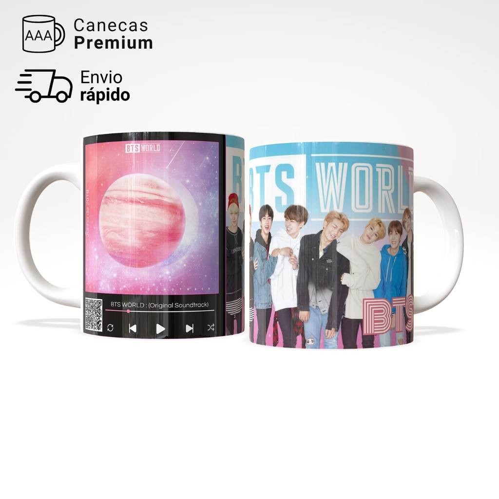 CANECA  BTS KPOP ALBUNS BTS MUSICA SEO JURO DE CERAMICAPREMIUM ARMY BTS BE WINGS.