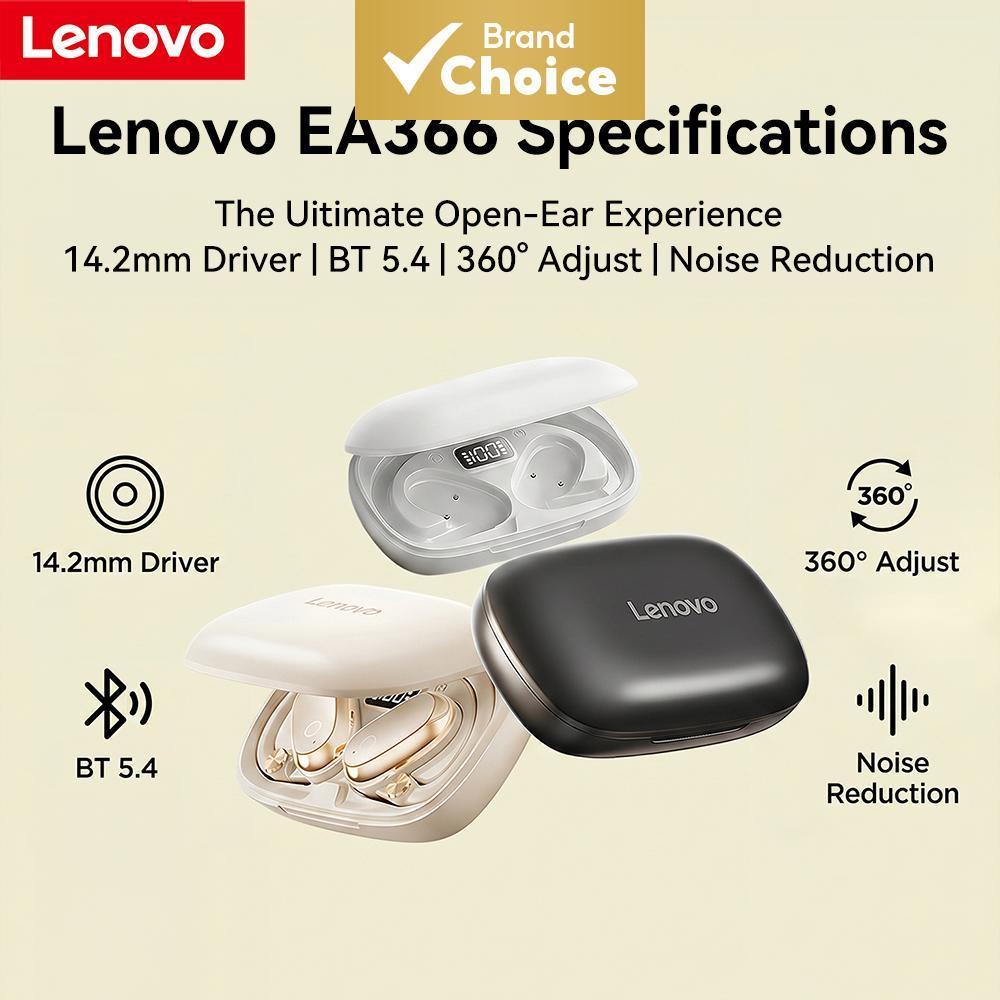  Fones de Ouvido Lenovo EA366 Fones de Ouvido Sem Fio Condução Aérea Fones de Ouvido Bluetooth 5.4 Design de Gancho