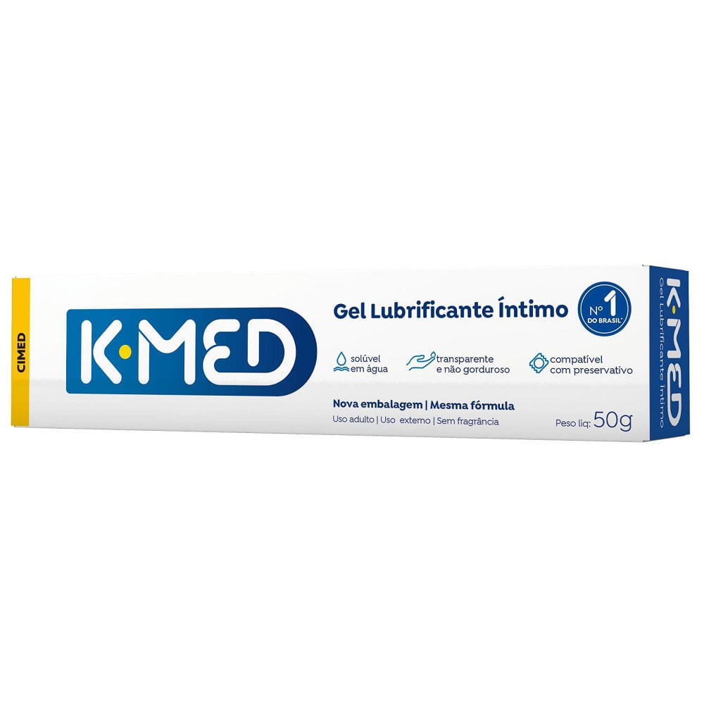 Gel Lubrificante Íntimo Base Água Sem Perfume K-med 50g em Oferta na Shopee