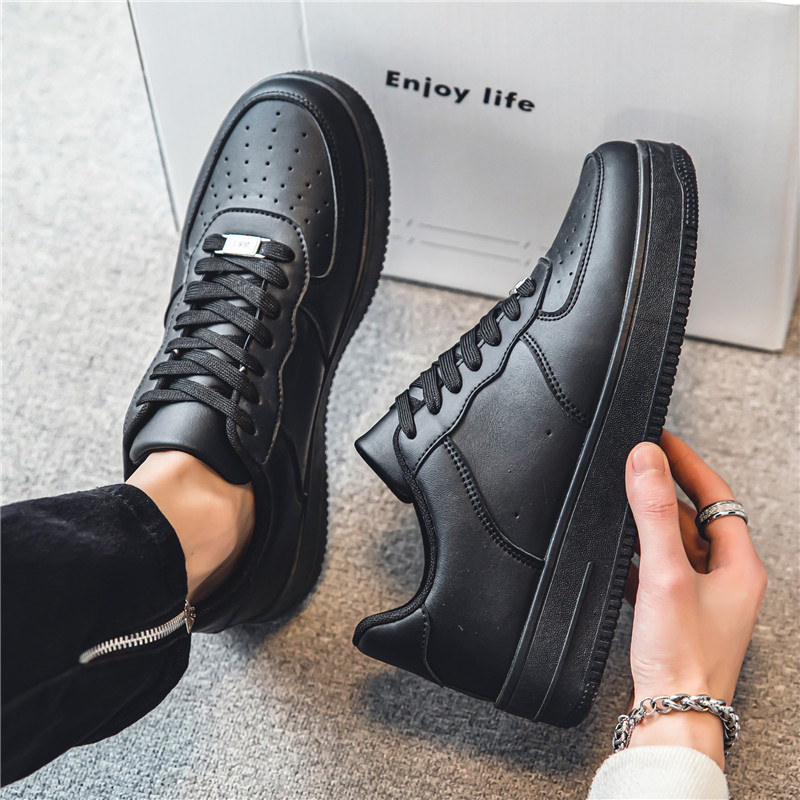 Todo preto proteção do trabalho sapatos masculinos verão trabalho tênis antiderrapante impermeável all-match masculino C