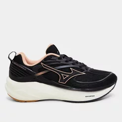 Tênis Mizuno Space 6 - Feminino - Preto-Rosa