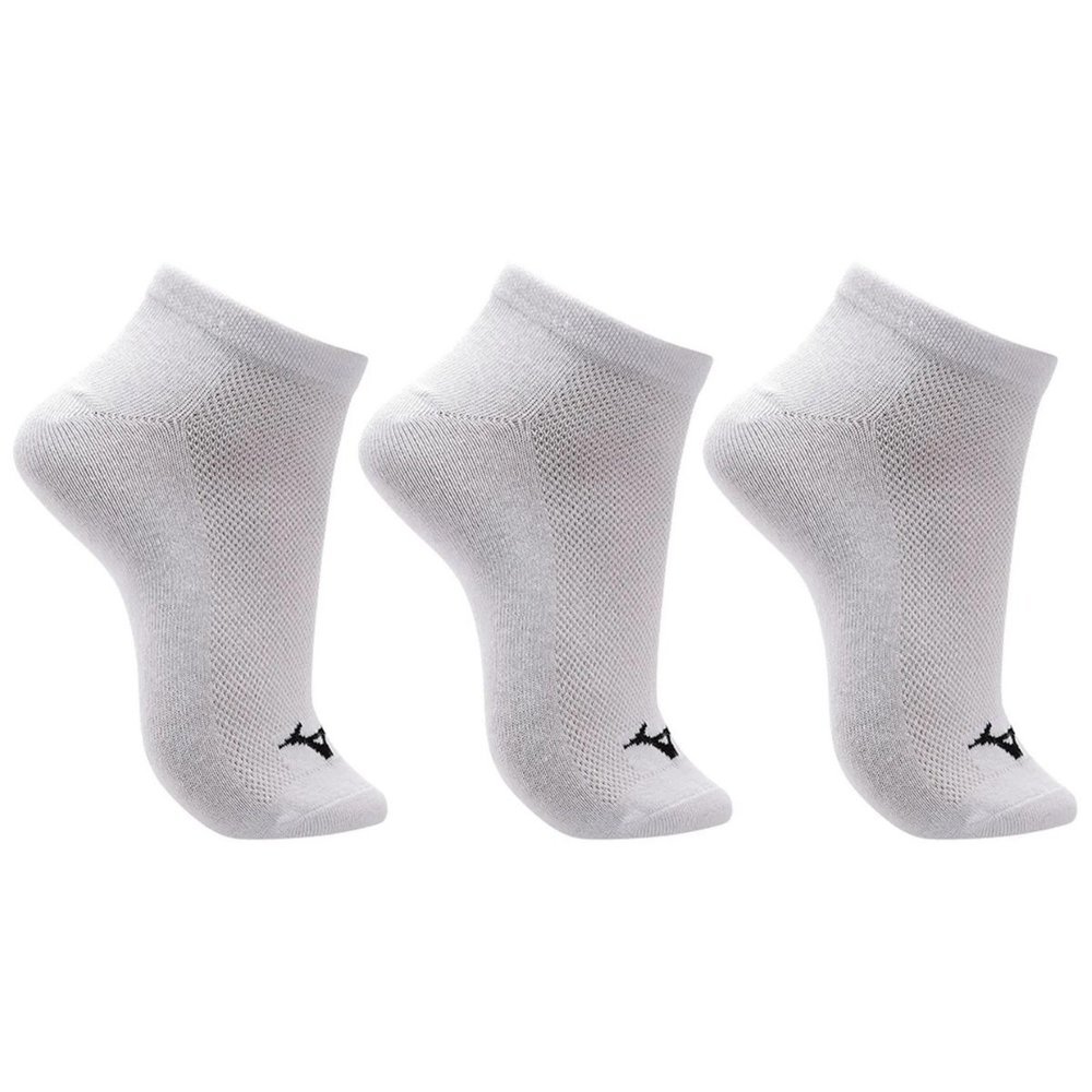Kit 3 Meias Mizuno Trimiz Basic Sem Cano Invisível Unissex Conforto Respirável