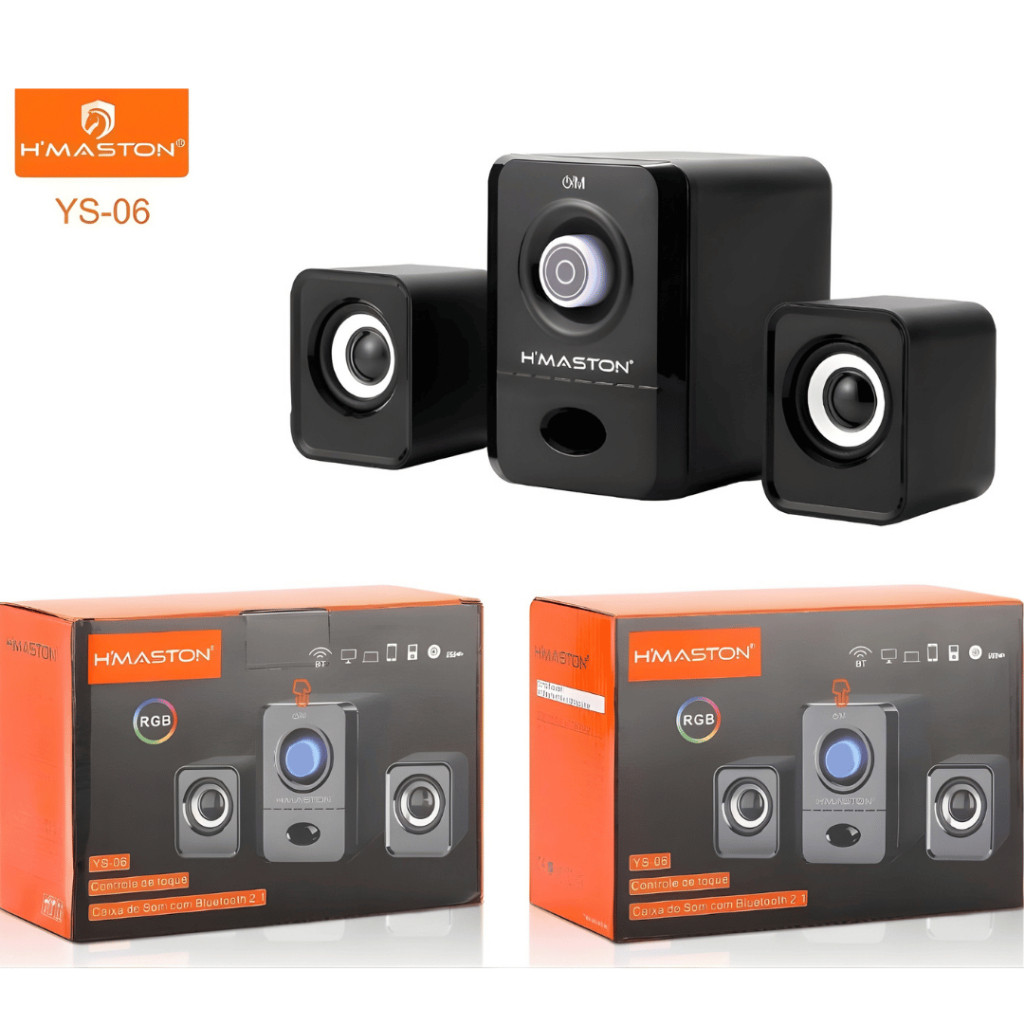 Caixa de som Home Theater 3 em 1 Bluetooth para Notebook Computador PC Celular e TV
