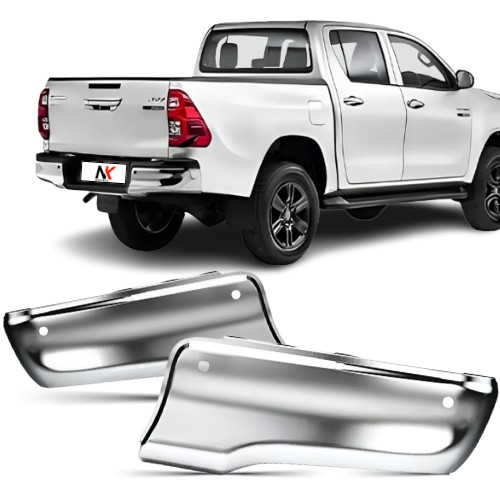 Par/ Un Polaina Ponterira Traseira Hilux 2016 2017 2018 2019 á 2025 Cromado Novo