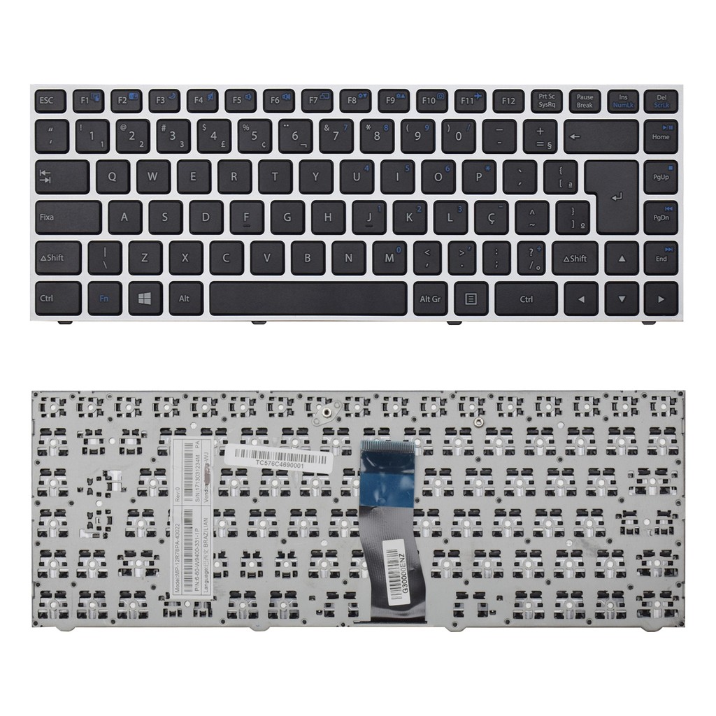 Teclado para Notebook Positivo Premium XS7210 Com Moldura