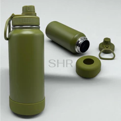 Garrafa Inox Térmica 350ML/600ML/800ML/1000ML Com Capinha Protetora De Silicone Antiderrapante