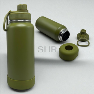 Garrafa Inox Térmica 350ML/600ML/800ML/1000ML Com Capinha Protetora De Silicone Antiderra…