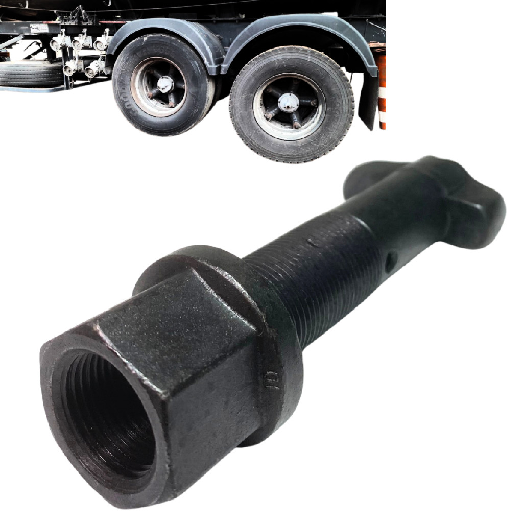 Kit Parafuso De Roda Raiada M20 X 80mm Com Porca Rosca 27